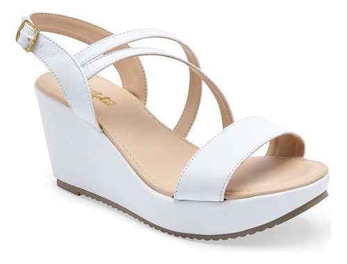 Sandalia Plataforma Mujer Fratta Blanco 125-173