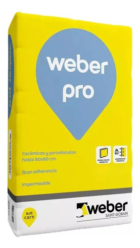 Weber Pegamento Pro Porcelanato 25kg