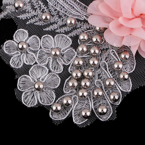 De Encaje De Malla De Flores Coser Apliques Para