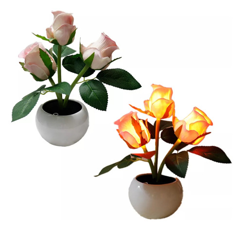 Lámpara De Noche Con Flores Artificiales Regulable Lp0549050