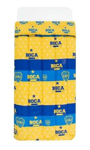 Acolchado Boca Juniors Futbol Original Reversible 1 1/2plaza