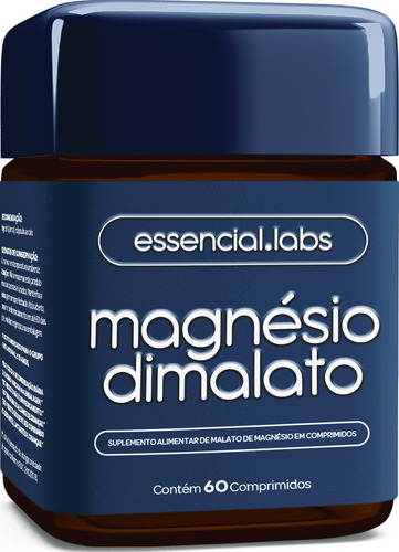 MAGNÉSIO DIMALATO - 60 Comprimidos - Fórmula com Máxima Concentração e Pureza
