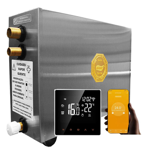 Sauna Vapor Elétrica 9kw  Comando Smart Wifi Impercap 12,5m³