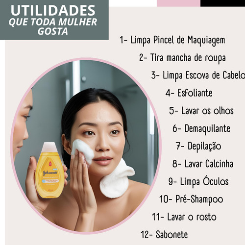 Shampoo Johnson Baby 400ml Suave Infantil Não Arde Os Olhos