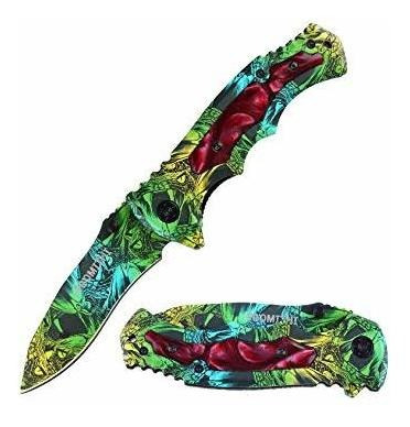 Cuchillo De Bolsillo Camo Promithi Apertura Asistida De Acer