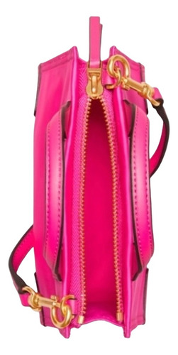 Bolsa Tory Burch Ella Micro Tote 61057 694 Bright Pink Color Rosa Chicle