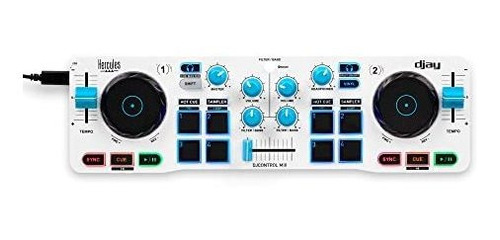 Hercules Dj Control Mix, 2 Unidades, Color Azul Exclusivo, T
