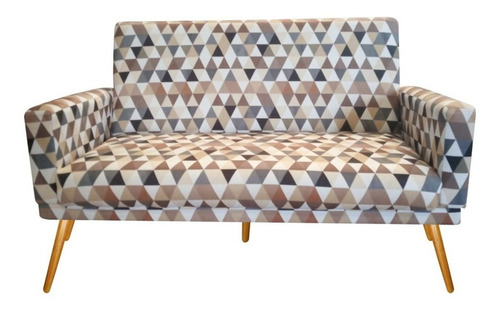 Namoradeira Nina Triângulo Rosa Suede Cor Triangulo Bege