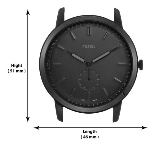 Imagen 5 de 7 de Reloj Caballero Fossil Fs5447 Color Negro De Piel