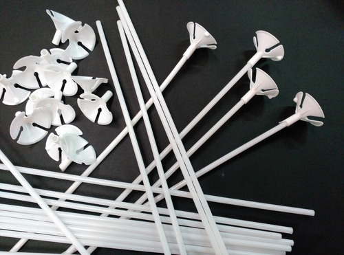 Imagen 5 de 7 de Varilla Porta Globo X 5 Con Soporte 40 Cm - Cotillon
