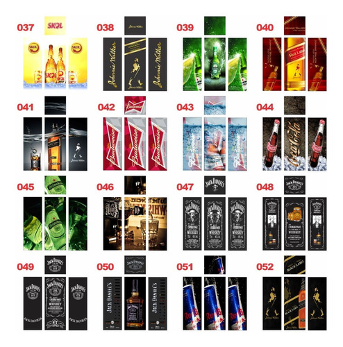 Imagem 5 de 9 de Adesivo Envelopamento Geladeira Kombi Whisky Cerveja Outros