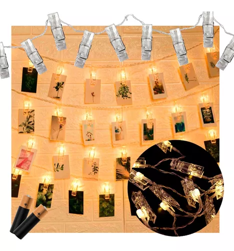 3 Serie Luces Led Guirnalda 10 Pinzas Colgar Fotos Instax 2m