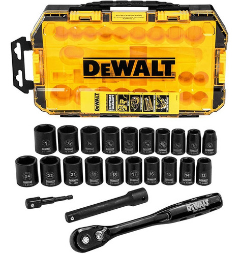 Dewalt Tough Box 23 Pc 1/2 Drive Impact Socket Set