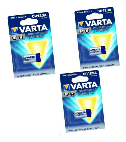 Varta C123 Pack X3 Unid Sensores Alarma Camaras Analogicas