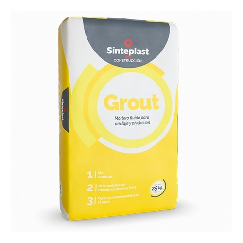 Grout Mortero Fluido Para Anclaje Y Nivelacion X 25 Kg