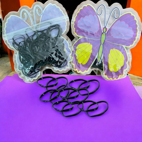 Elástico Silicone Xuxinha Penteado Infantil Com Bolsinha Cor Preto Variadas