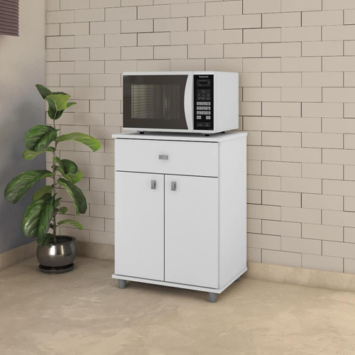 Balcão Para Cozinha Com 2 Portas - Branco