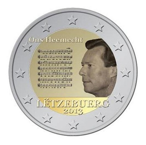 Luxemburgo 2013 - Hino Nacional - 2 Euros Cc - F C (Usado)