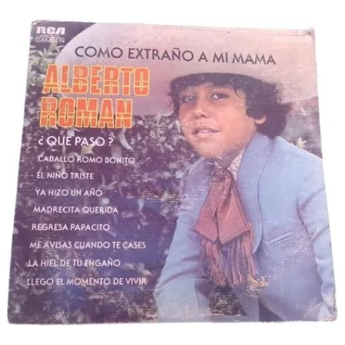 Disco Lp, Alberto Román, Como Extraño A Mi Mama 