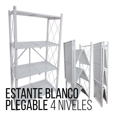 Imagen 3 de 4 de Estante Plegable 4 Niveles Con Rodachinas (iva Incluido)