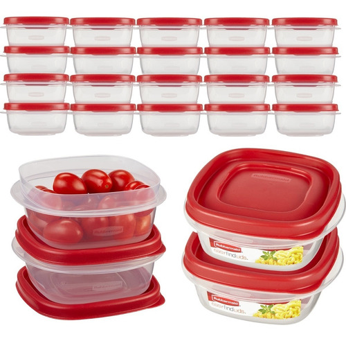 24 Contenedores Rubbermaid Easy Find Lids 296ml Original Usa