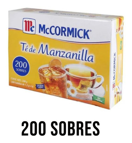 Imagen 2 de 2 de Mccormick Té De Manzanilla, 200 Sobres