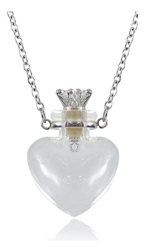 Collares De Botella De Perfume En Forma De Corazón Transpare