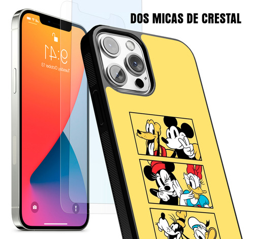 Funda + Dos Micas Para Iphone (todos) De Miickey Mouse Iphone 15 Pro