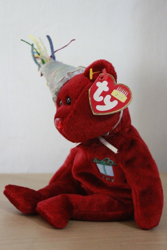 Peluche Ty Oso Julio Rojo Usa 24cm 