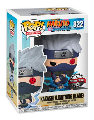 Boneco Funko Pop Anime Naruto Shippuden Kakashi Raikiri 822