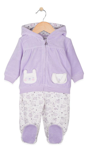 Conjunto Plush Bebé Algodón Invierno Niña Lila (pn321lil)