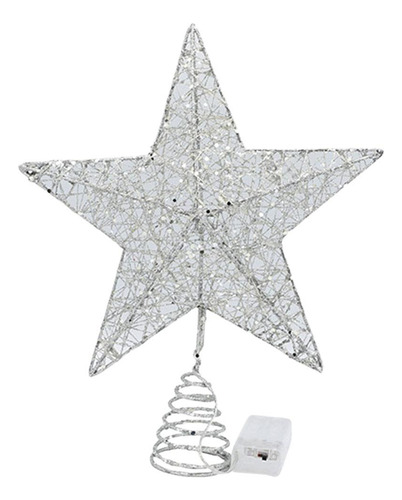 Lámpara De La Parte Del Árbol Decoración Plata De 20 Cm