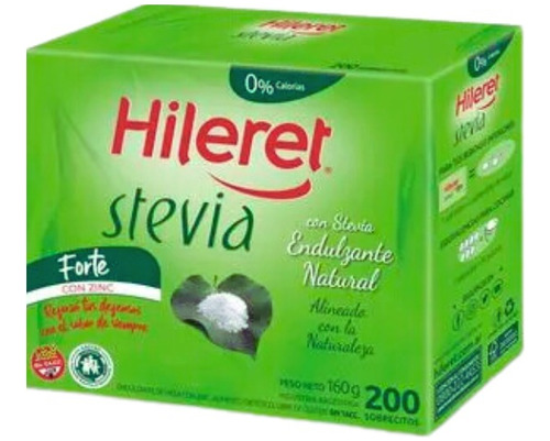Edulcorante Hileret Stevia Forte X200 Sobres