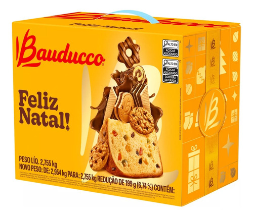 Cesta De Natal Bauducco 20 Itens Grande