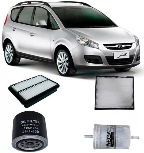 Imagem 1 de 6 de Kit Filtros Completo Jac J6 2.0 16v 2011 A 2014