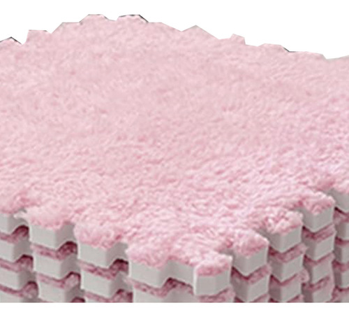 Alfombra De Espuma De Felpa Entrelazada, 10 Unidades, Bloque