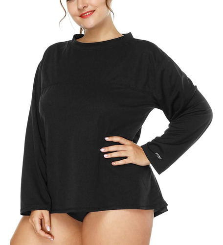 Camisa De Baño De Manga Larga Rash Guard Upf 50+ Para Mujer