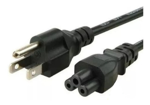 Imagen 4 de 8 de Cable De Poder Corriente Trebol Para Cargador Portatil 1.5m