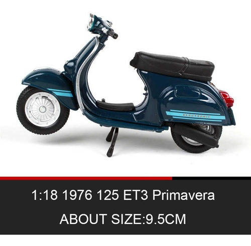 Moto Vespa Piaggio 1976 125 Et3 Primavera Maisto 1:18 Nueva 