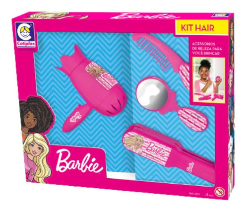 Kit Hair Cabelo Barbie Filme Salão Beleza Acessórios Menina