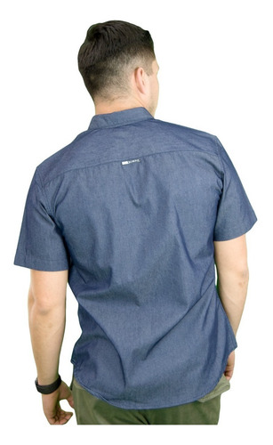 Camisa Manga Corta Mezclilla Slim Fit