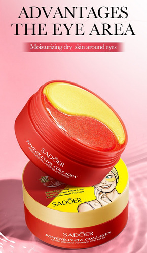 Parches Hidrogel Para Eliminar Ojeras Sadoer De Colágeno Granada + Día/noche