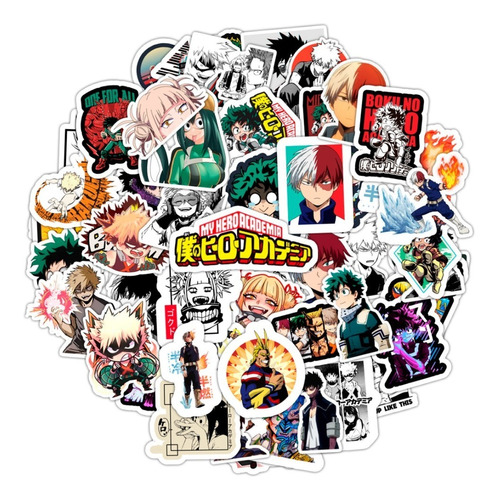 Pack 50 Stickers Adhesivo Anime Boku No Hero Academia