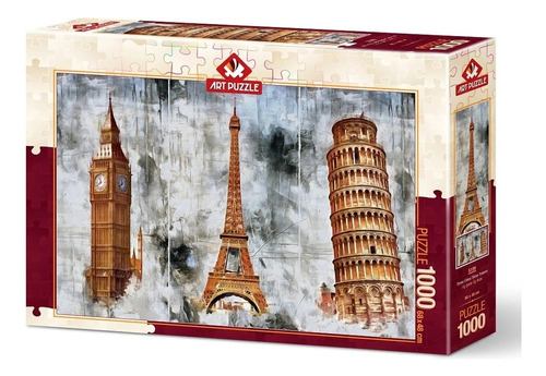 Big Ben, Torre Eiffel, Torre De Pisa Art Puzzle 1000 Pz 5199