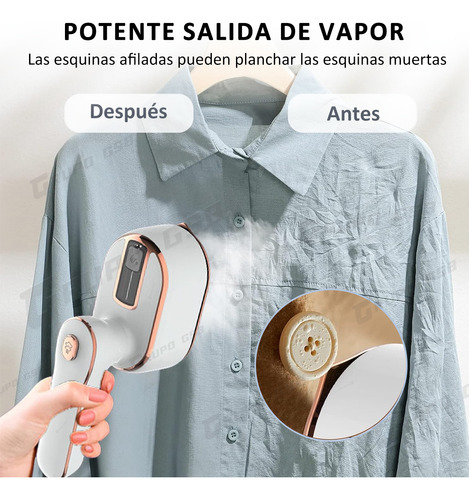 Plancha Vapor Para Ropa 1100w Vertical Mini Y Portátil Viaje
