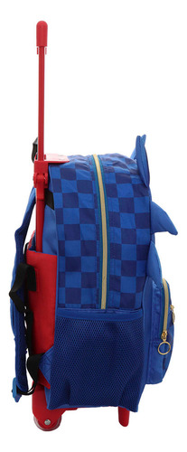 Mochila Con Ruedas Infantil Sonic The Hedgehog Classic Azul Azul Sonic