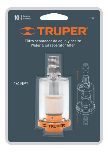 Filtro Separador De Agua Trampa Agua Para Compresor Truper