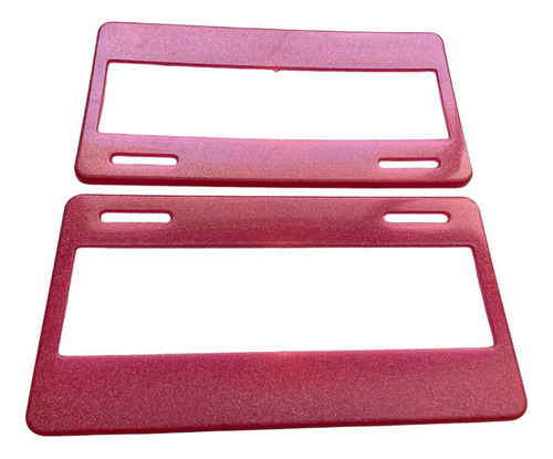 Porta Placas Brillos Rosa Brillante Universal