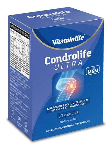 Condrolife Ultra Vitaminlife 30 Cápsulas Sabor Sem sabor
