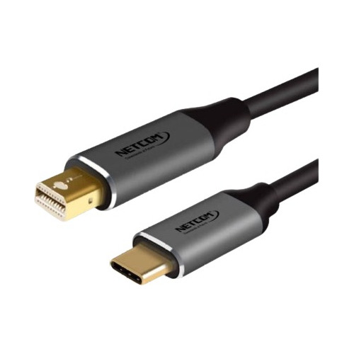 Cable De Usb 3.1 Tipo C A Mini Dp Displayport 4k Netcom 1.80